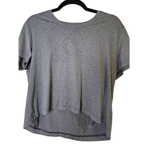 Adidas gray short sleeved athletic tee. Size L. - Picture 2 of 4